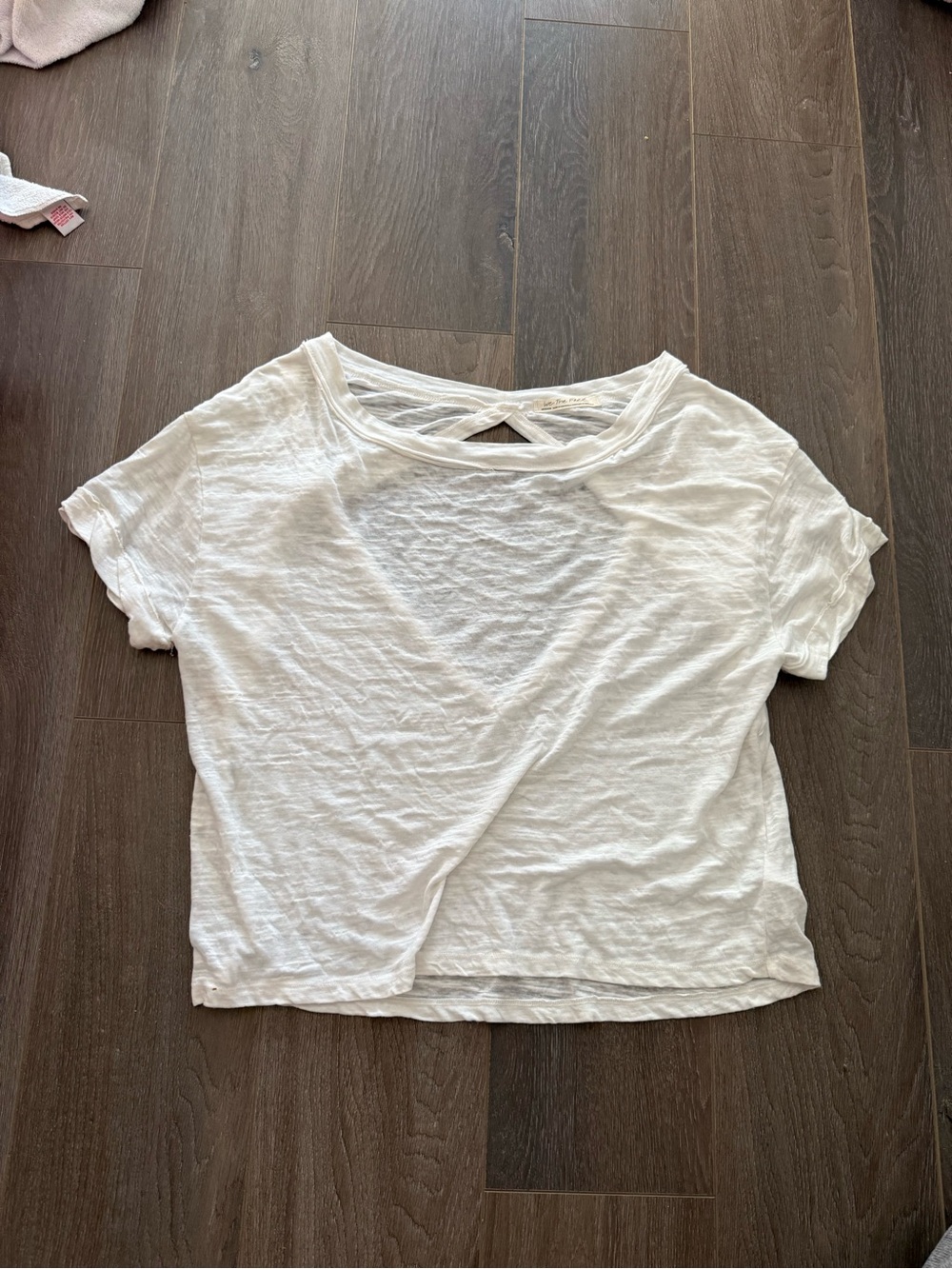 We The Free White Short-Sleeve Cross-Back Tee